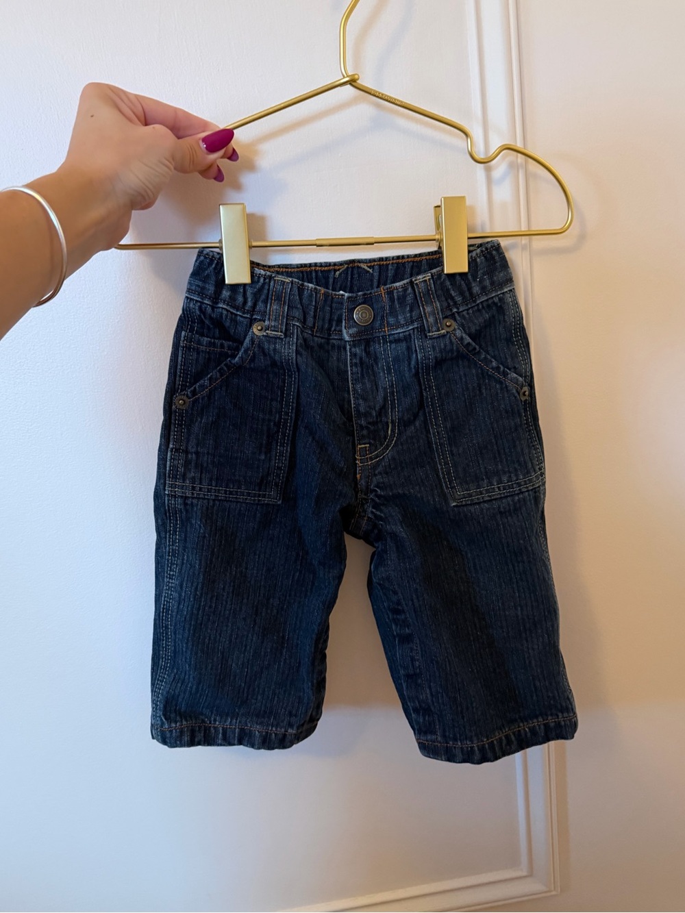 vintage GAP baby denim pinstripe lined pants